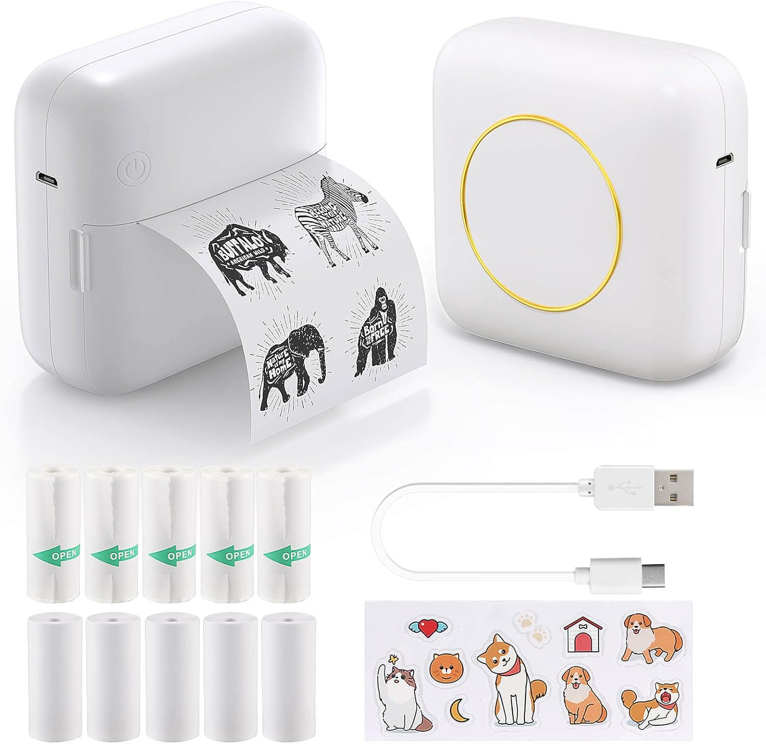 QYCHHJ Mini Printer Portable