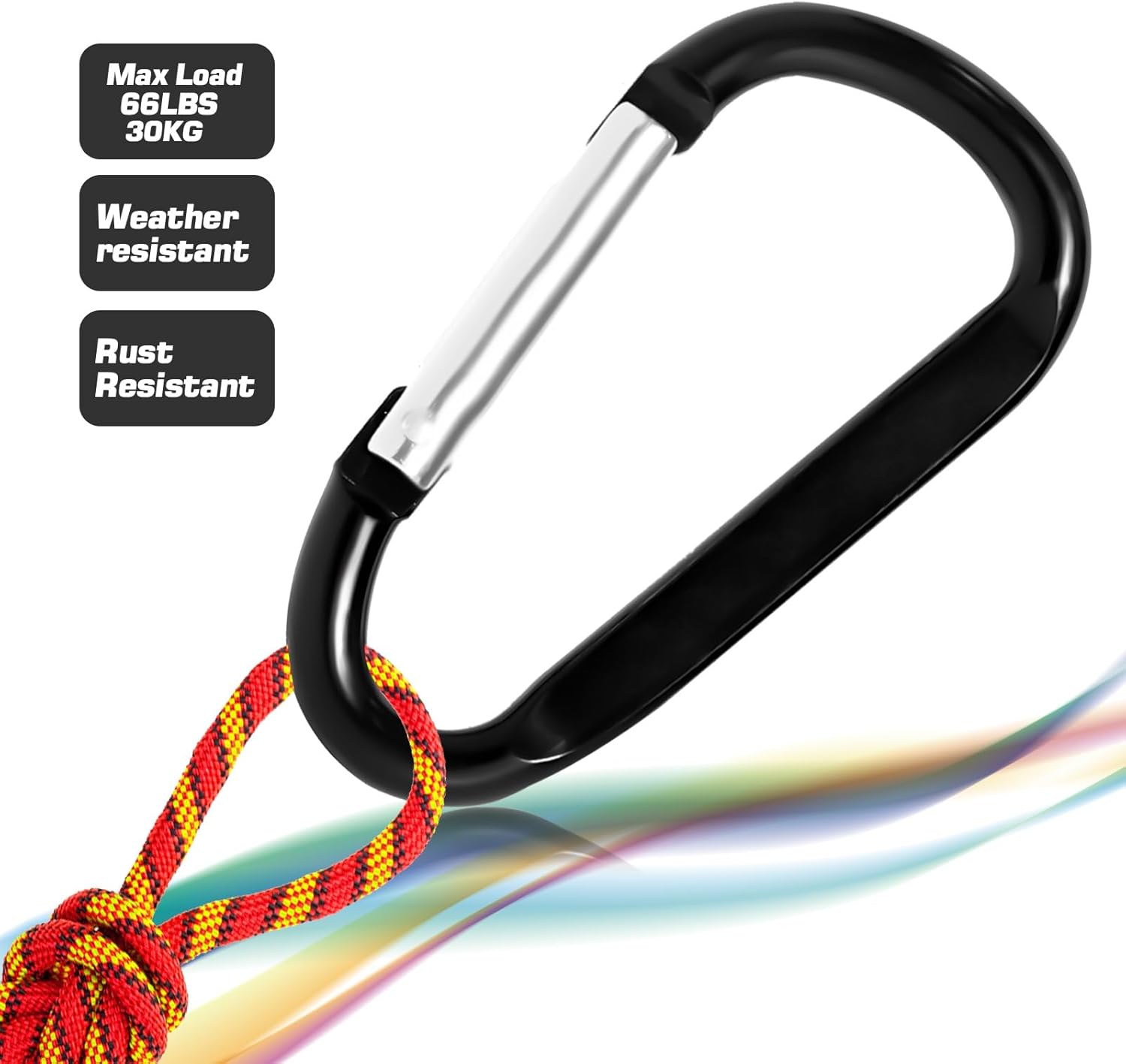 12PCS Carabiner Keychain Clip