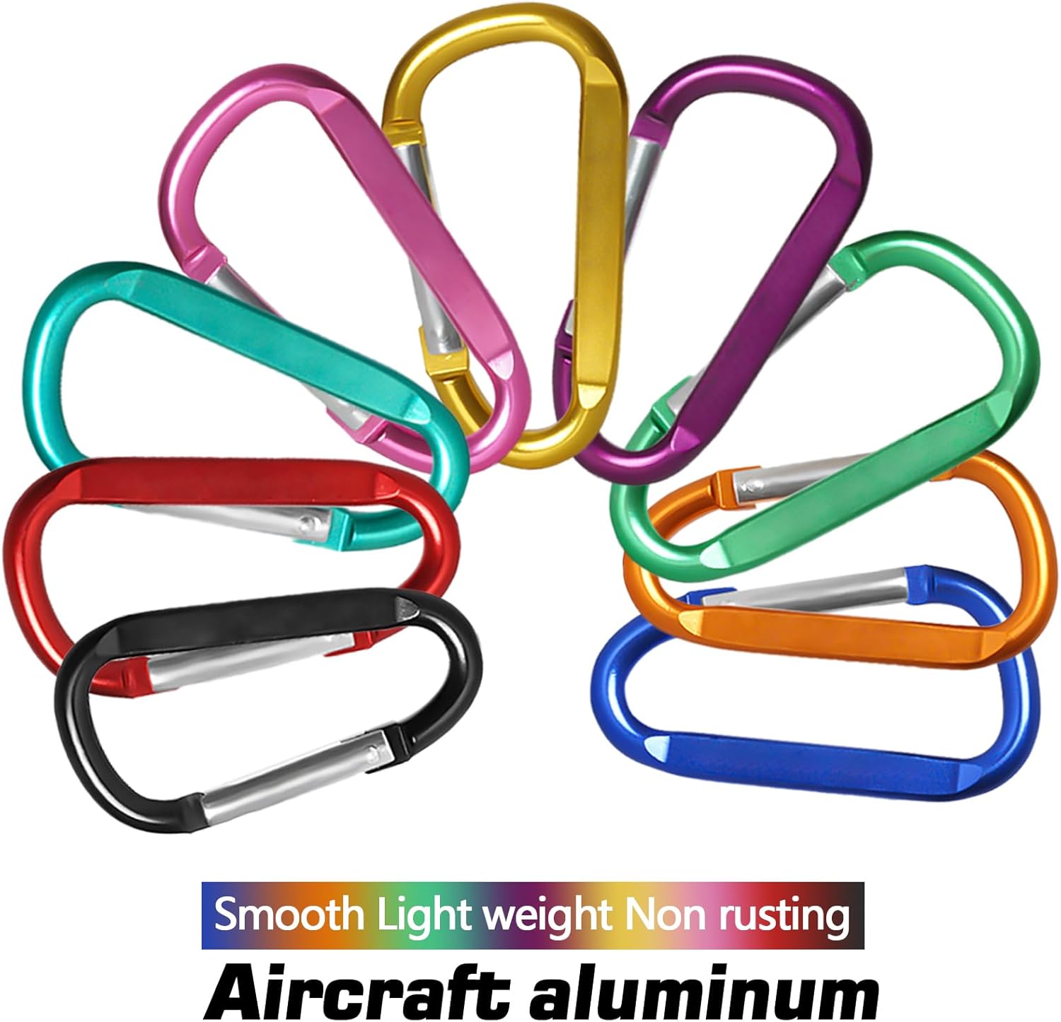 12PCS Carabiner Keychain Clip - Image 2