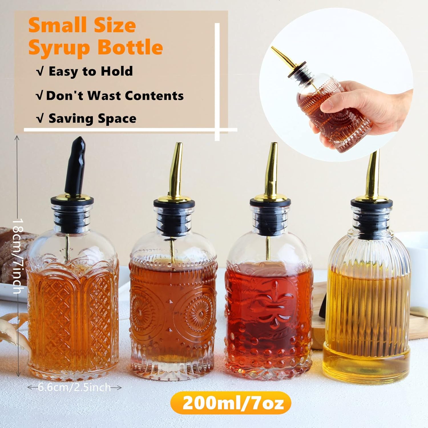 Syrup Dispenser Bottles Set - Image 3