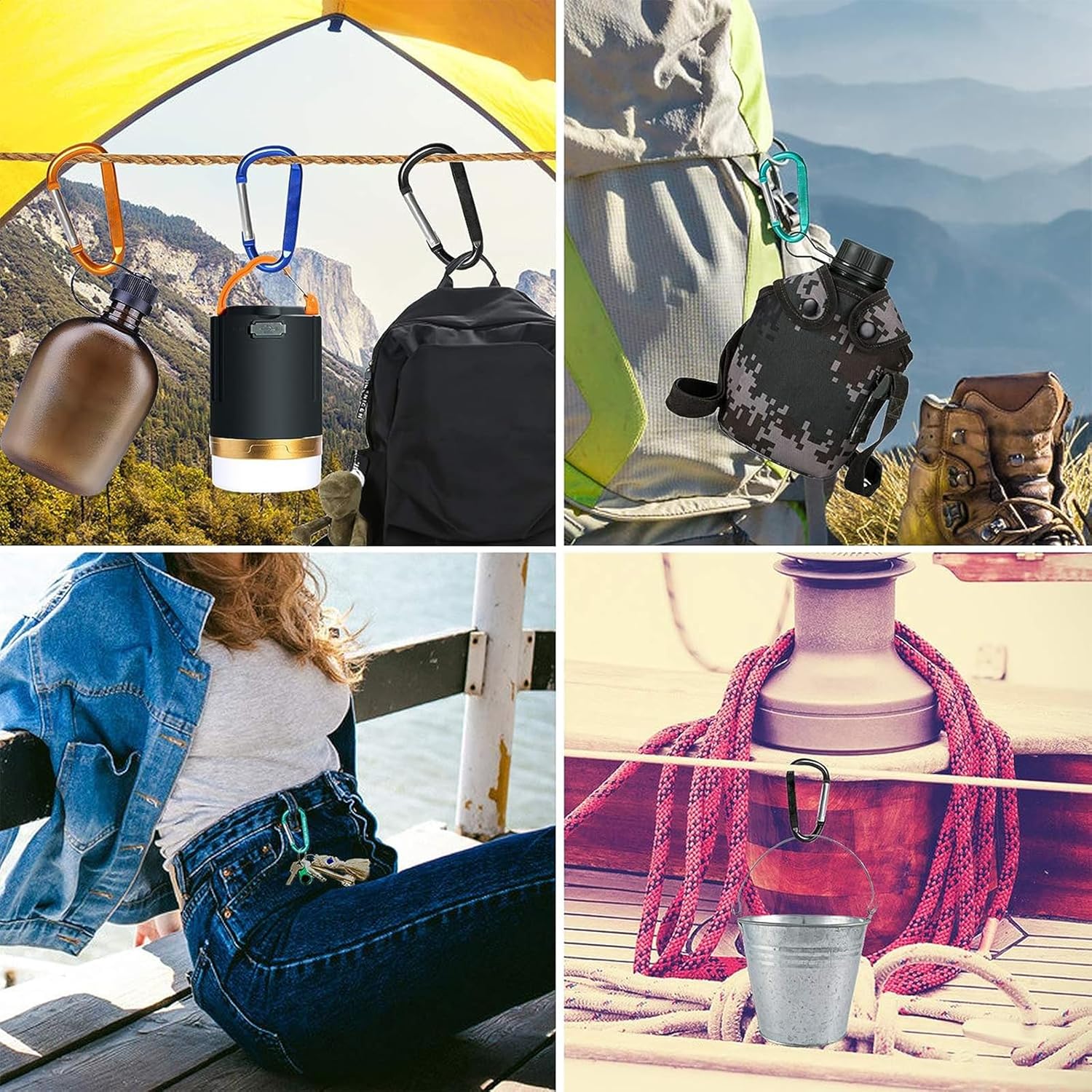 12PCS Carabiner Keychain Clip - Image 7