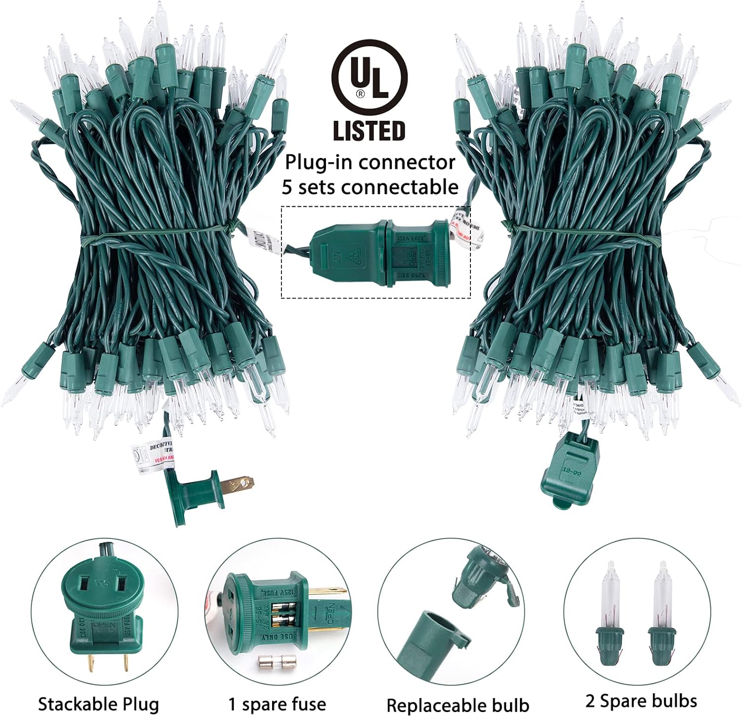 Clear Christmas String Lights - Image 4