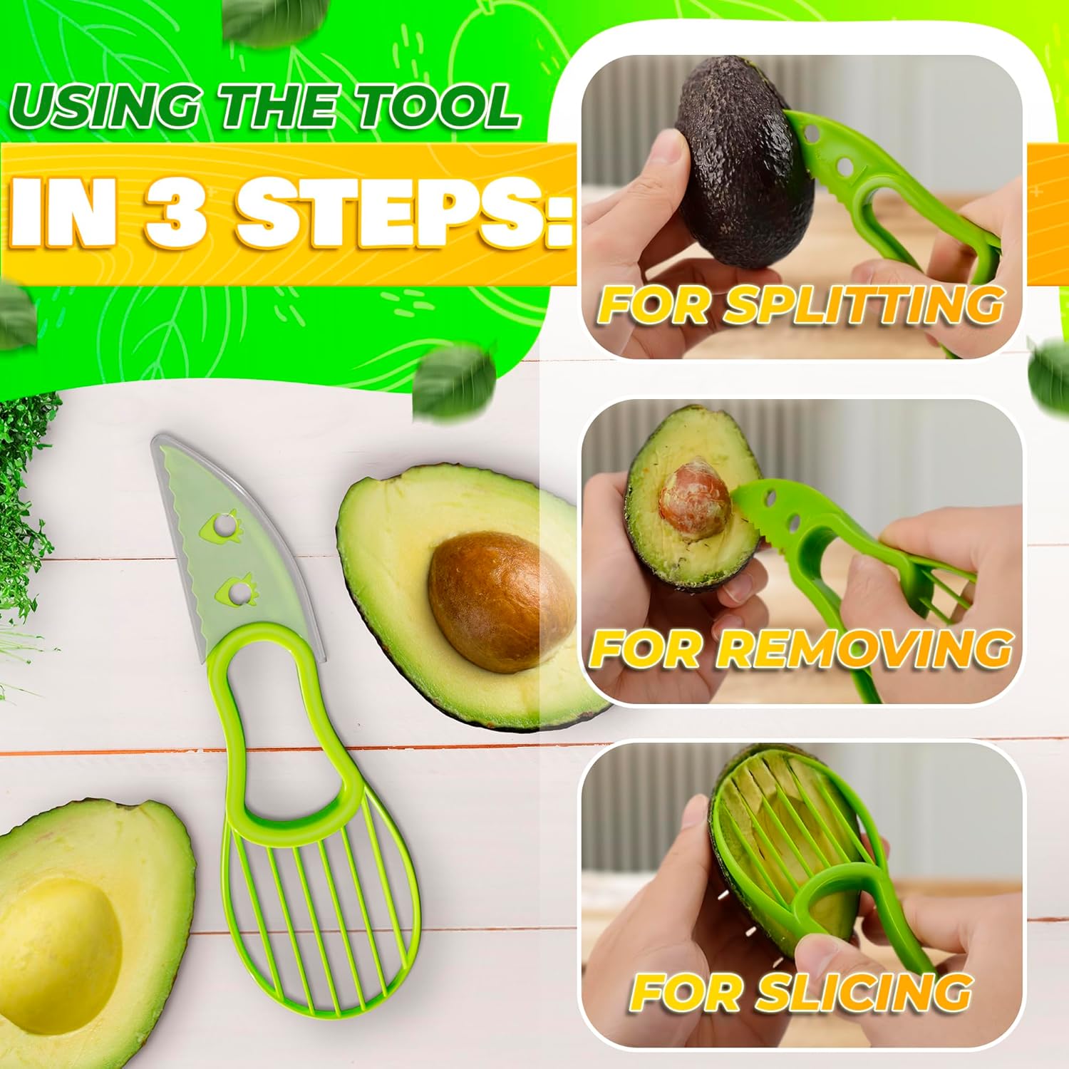Avocado Slicer Tool 3 in 1 - Image 3